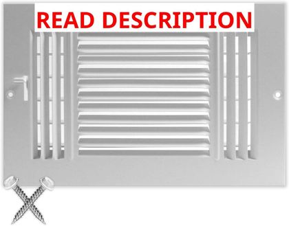 HVAC Premium 12x6 3-Way Diffuser - White