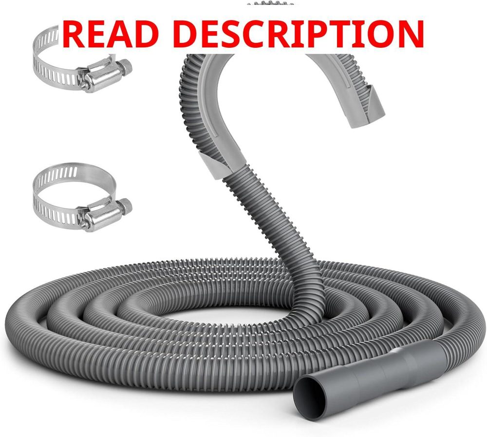 10 ft Washing Machine Drain Hose Grey