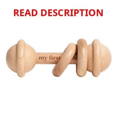 Pearhead Baby's First Rattle - Natural Wood