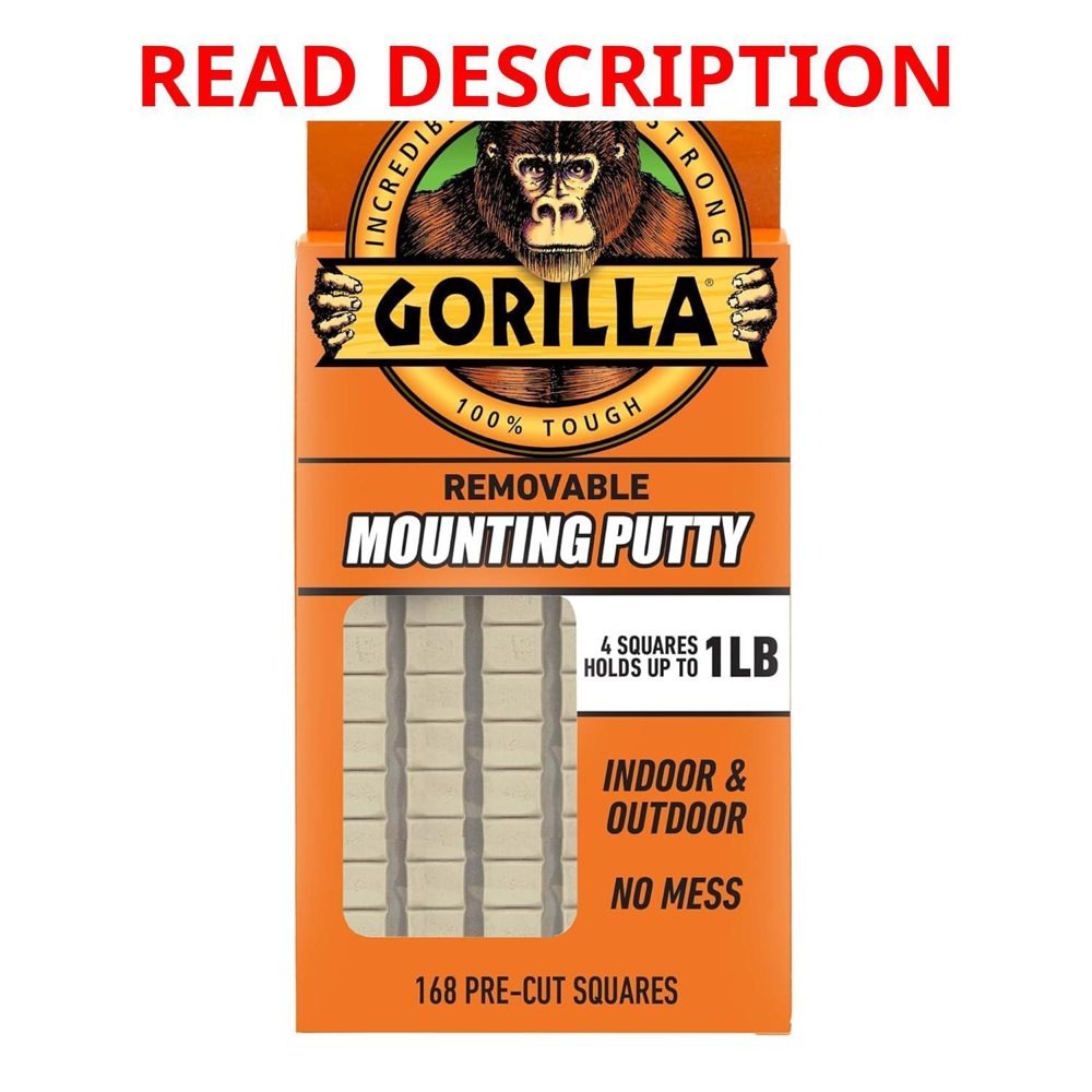 Gorilla Removable Mounting Putty 168 Squares