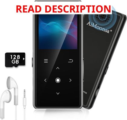 128GB MP3 Player BT 5.2 FM Radio Earphones