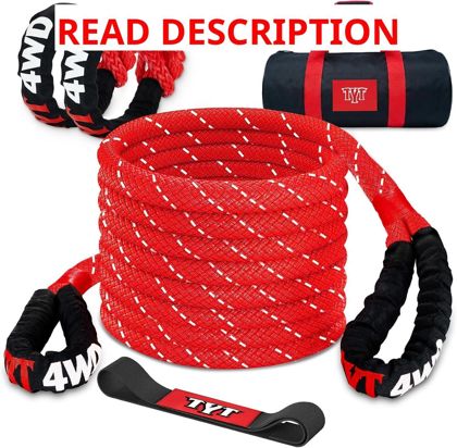 TYT Kinetic Recovery Rope 1in x 30ft Red