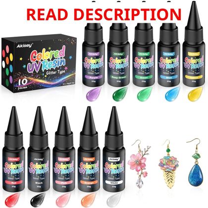 Akisey UV Resin Kit - 10 Colors Odorless