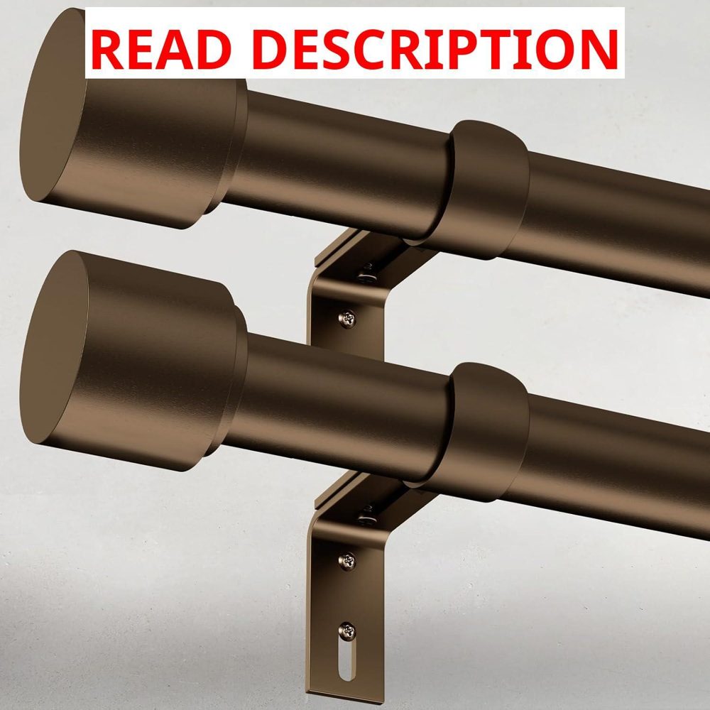 2 Pack Bronze Curtain Rods 72 144"
