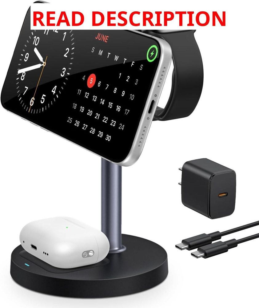 3-in-1 Magnetic Wireless Charger: 15W 18W Adp