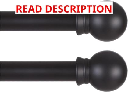 Thestoa 5/8" Splicing Curtain Rods 2 Pack