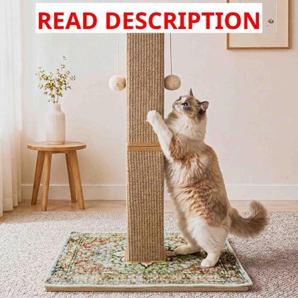 Tall Cat Scratching Post 33" Brown