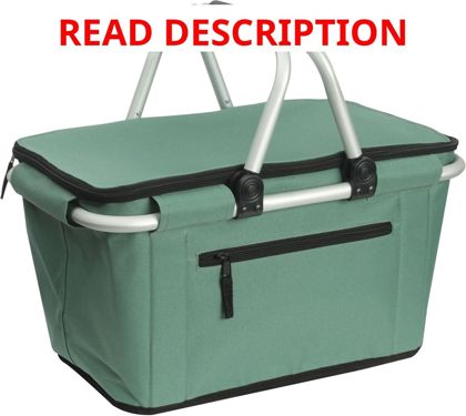 SIYUAN Collapsible Picnic Basket 27L Green