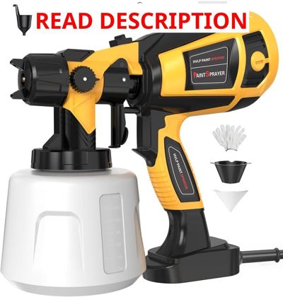 1000W HVLP Paint Sprayer 4 Copper Nozzles