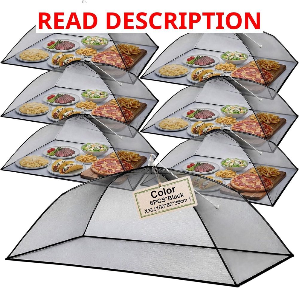 Hushee 6 Pcs Extra Large Food Covers 40x24
