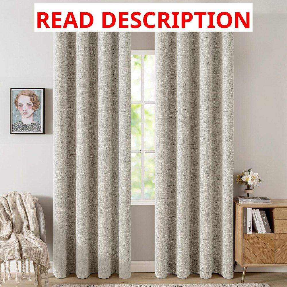 MIULEE Linen Curtains 52x84 (2)