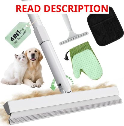 Pet Hair Removal Tool Kit with 60" Broom