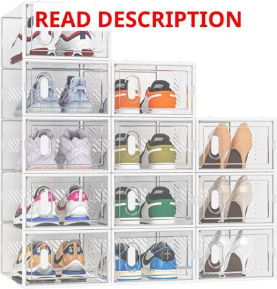 SIMPDIY Clear Shoe Storage Boxes 12 Pack