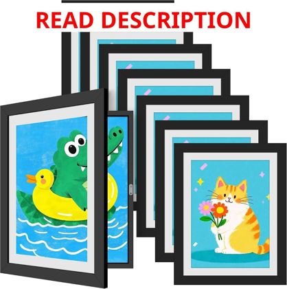 6 Pack Kids Artwork Frames 8.5x11 Black