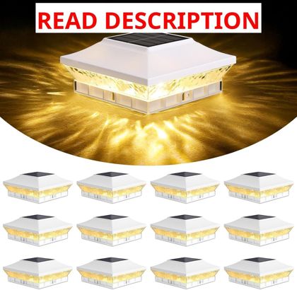 4x4 Solar Post Cap Lights 12-Pack White