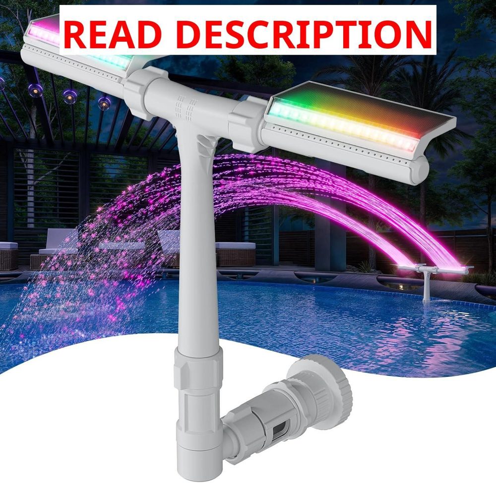 POOLHACKER Solar Pool Fountain with LED Lights