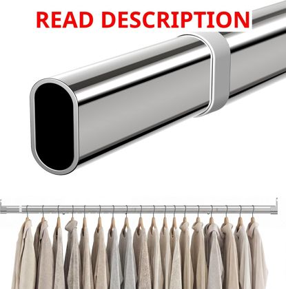 Oval Closet Rod 18-40 in Adjustable Rods