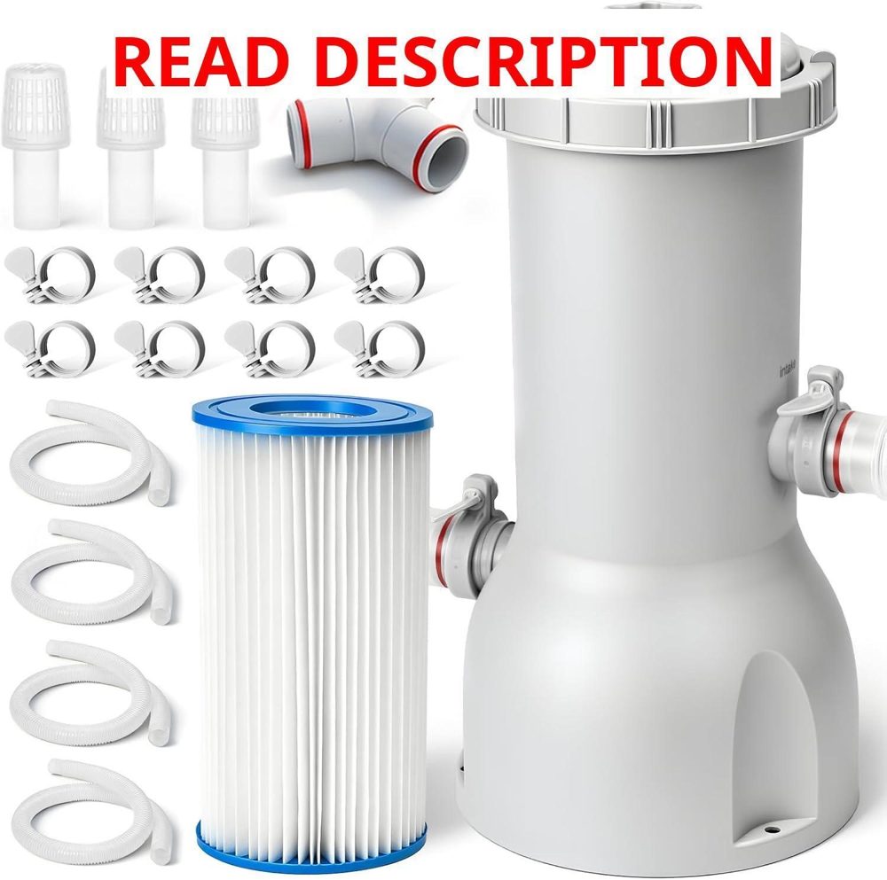 Pool Pump and Filter Above Ground 1000 GPH