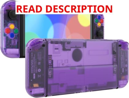 eXtremeRate Switch OLED Shell   Clear Purple