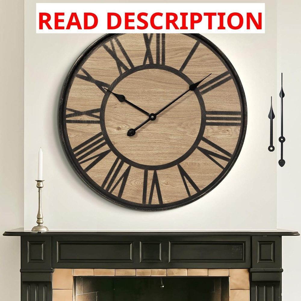 Large Wall Clock Silent Battery Clock