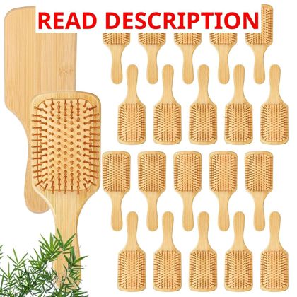 Bamboo Hair Brush 10 Pcs Detangling Paddle Set