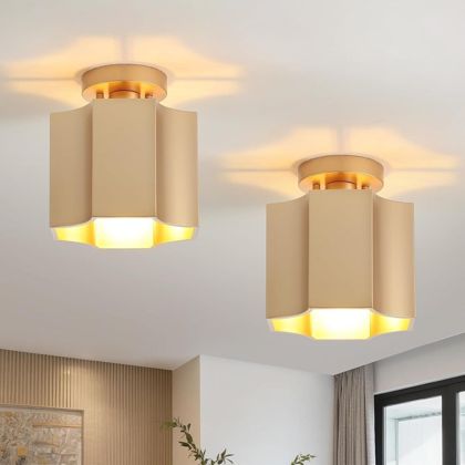 Modern Semi Flush Mount Ceiling Light 2 Pack