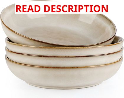 AmorArc 8.5' Ceramic Pasta Bowls Set of 4