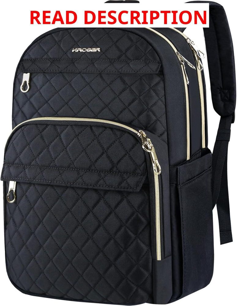KROSER 15.6" Laptop Backpack Black