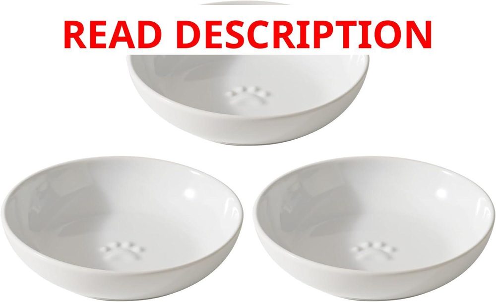 Havniva Ceramic Cat Bowls 5.7" (3 Pack)