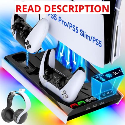 Tokluck PS5 Cooling Station with Turbofan Dock
