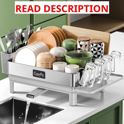 304 Stainless Dish Drying Rack Grey