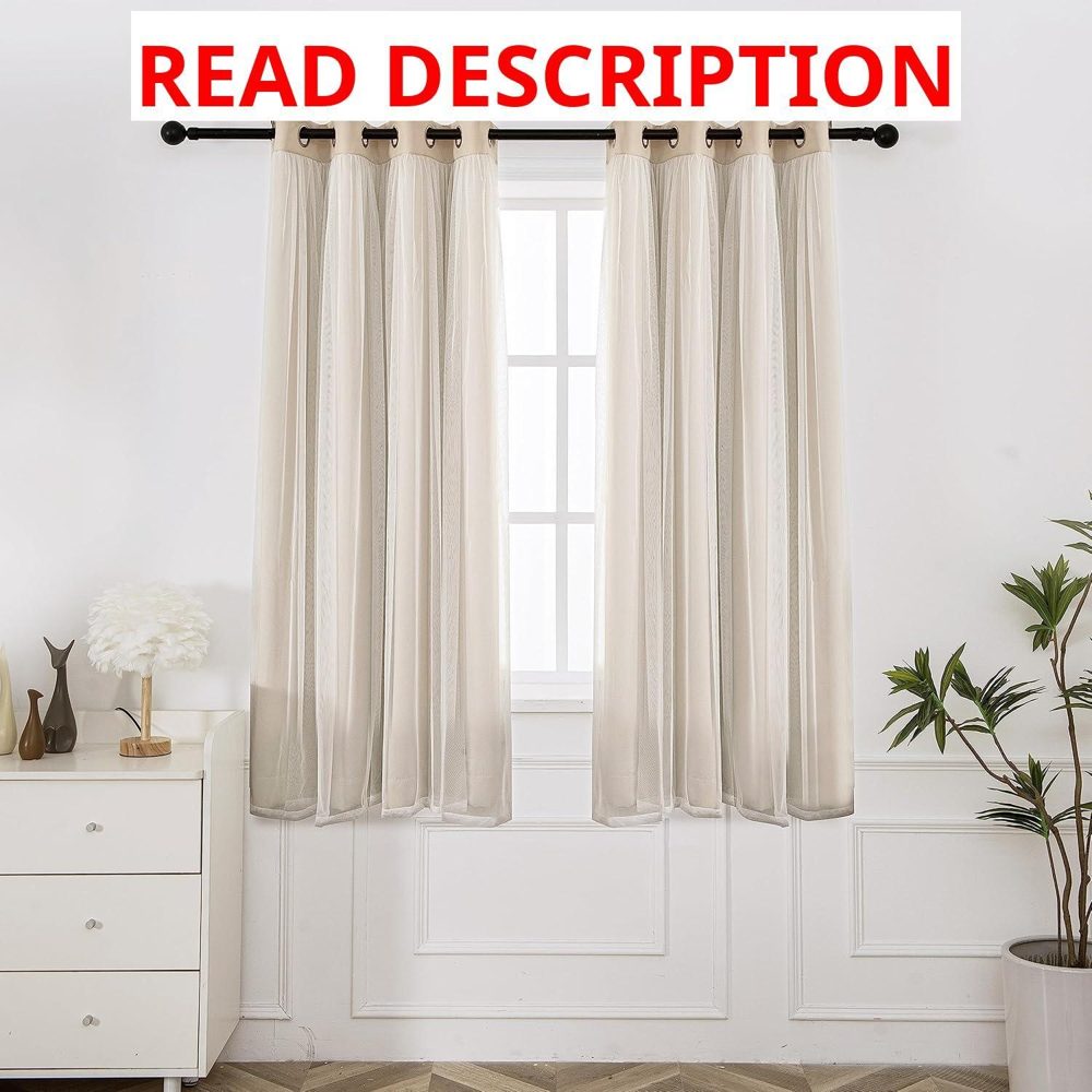 INLINAS Blackout Curtains 52x63