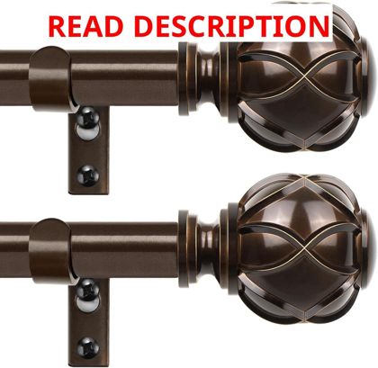 HOTOZON Curtain Rods 32-58" Bronze