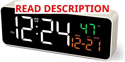 Netzu 3-in-1 Digital Clock: Temp Date Time