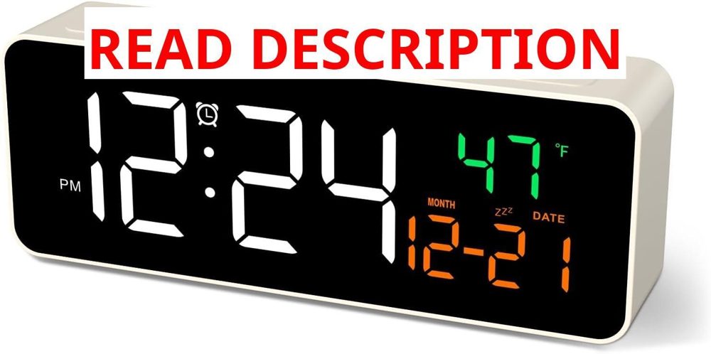 Netzu 3-in-1 Digital Clock: Temp Date Time