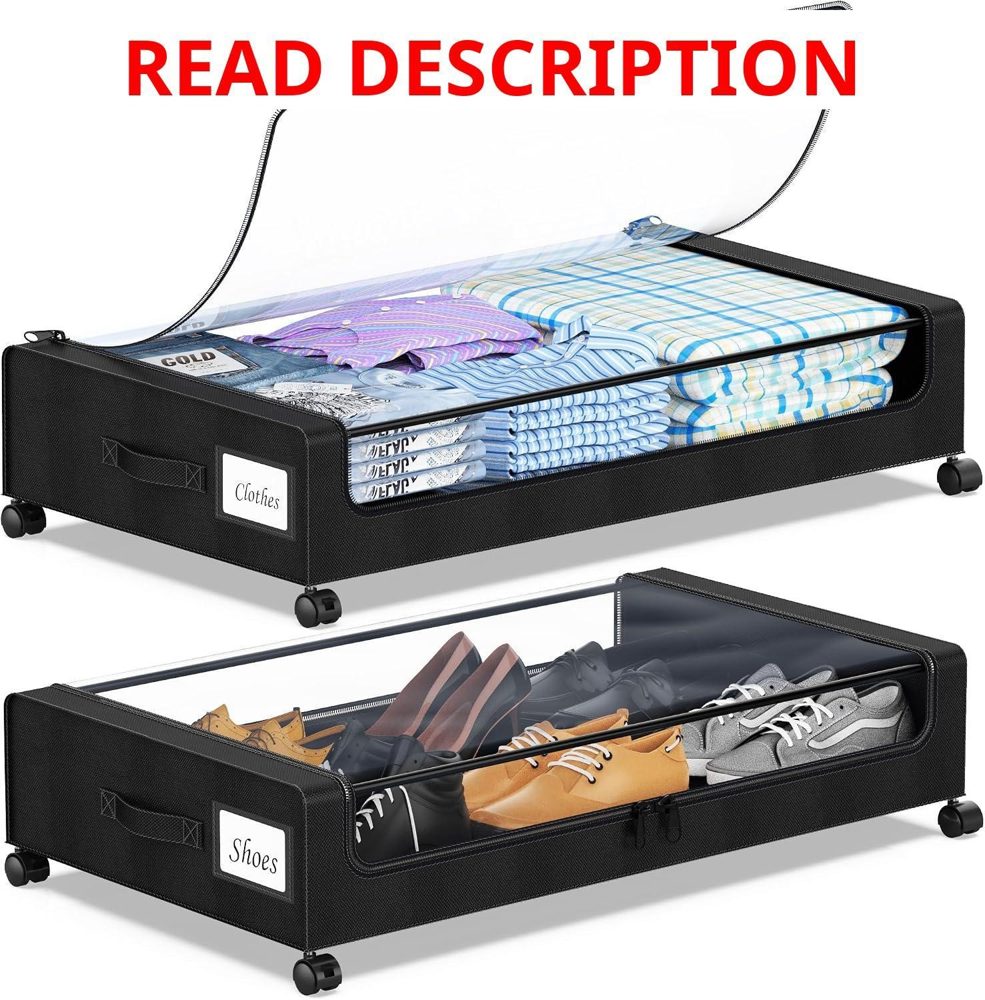 YAASHEEN Under-Bed Storage with Wheels 60L