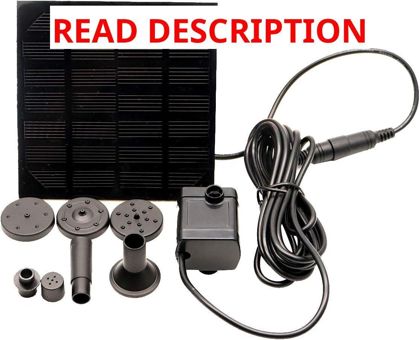 Hovico Solar Fountain Panel Pump for Bird Bath