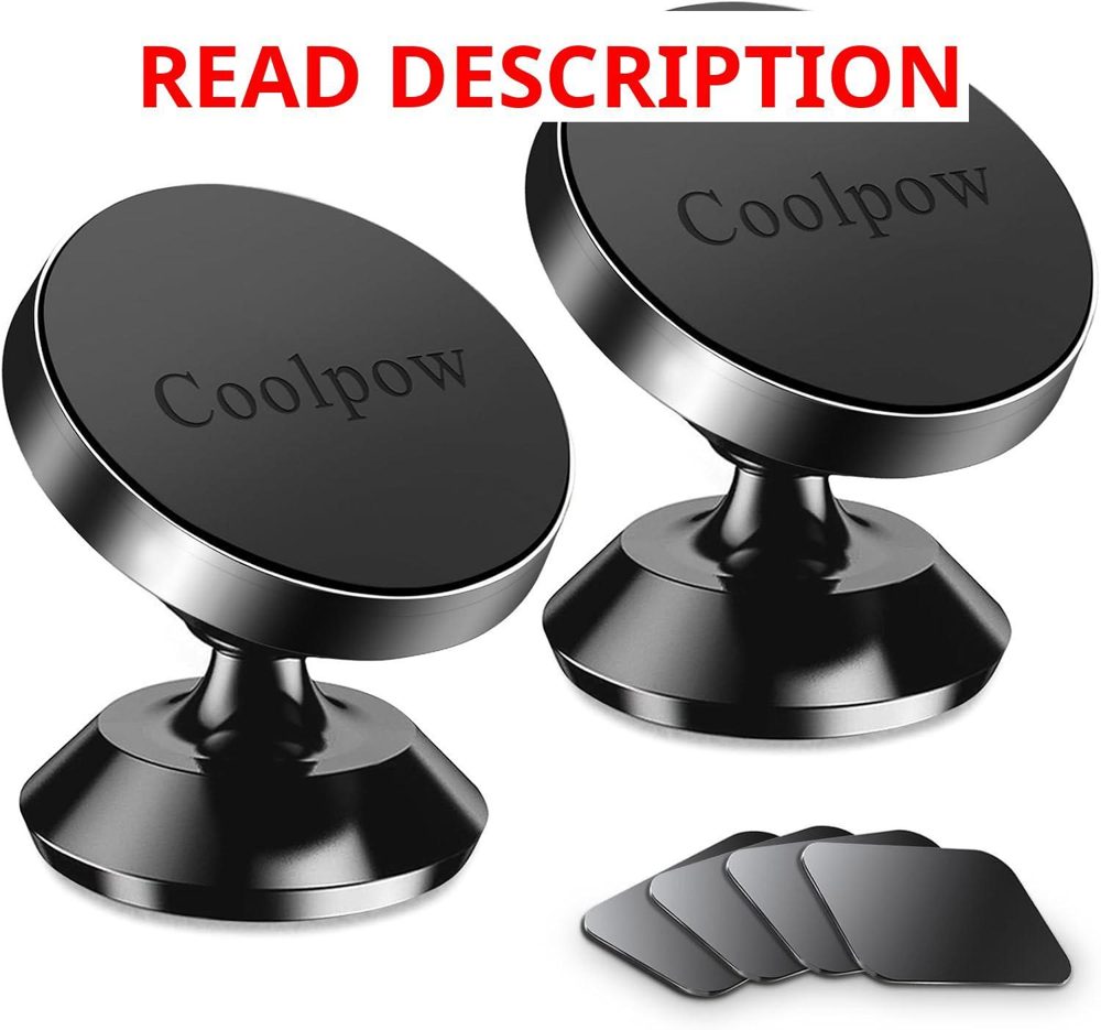 Coolpow 2-Pack Magnetic Car Phone Holder