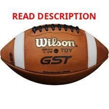 Wilson GST Leather Game Football - Youth 12-14