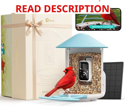 Bird Feeder with 2K AI Camera Solar Powered