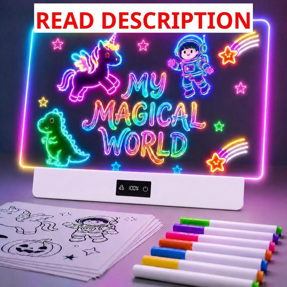 TAEMVV 16" LED Drawing Board for Kids Glow