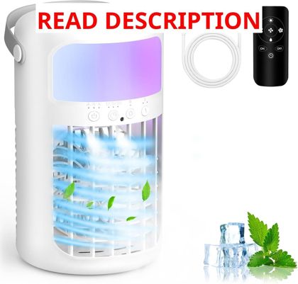 Portable AC 4-in-1: 3 speeds 1500ml tank