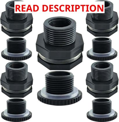 YSIL 1" PVC Bulkhead Fitting 5-Pack
