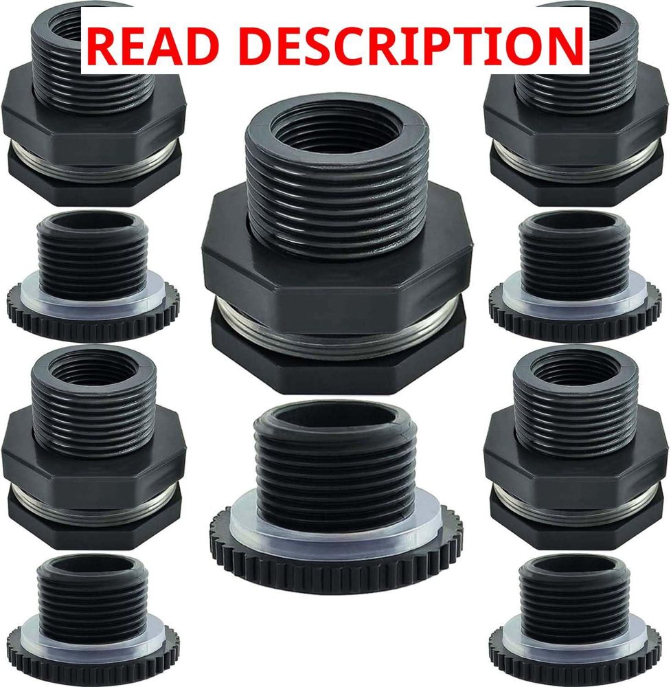 YSIL 1" PVC Bulkhead Fitting 5-Pack