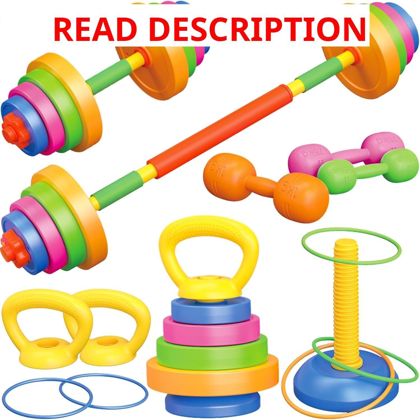6-in-1 Kids Weight Set: Adjustable Barbell