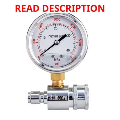 Raincovo 6000 PSI Gauge 3/8" QC