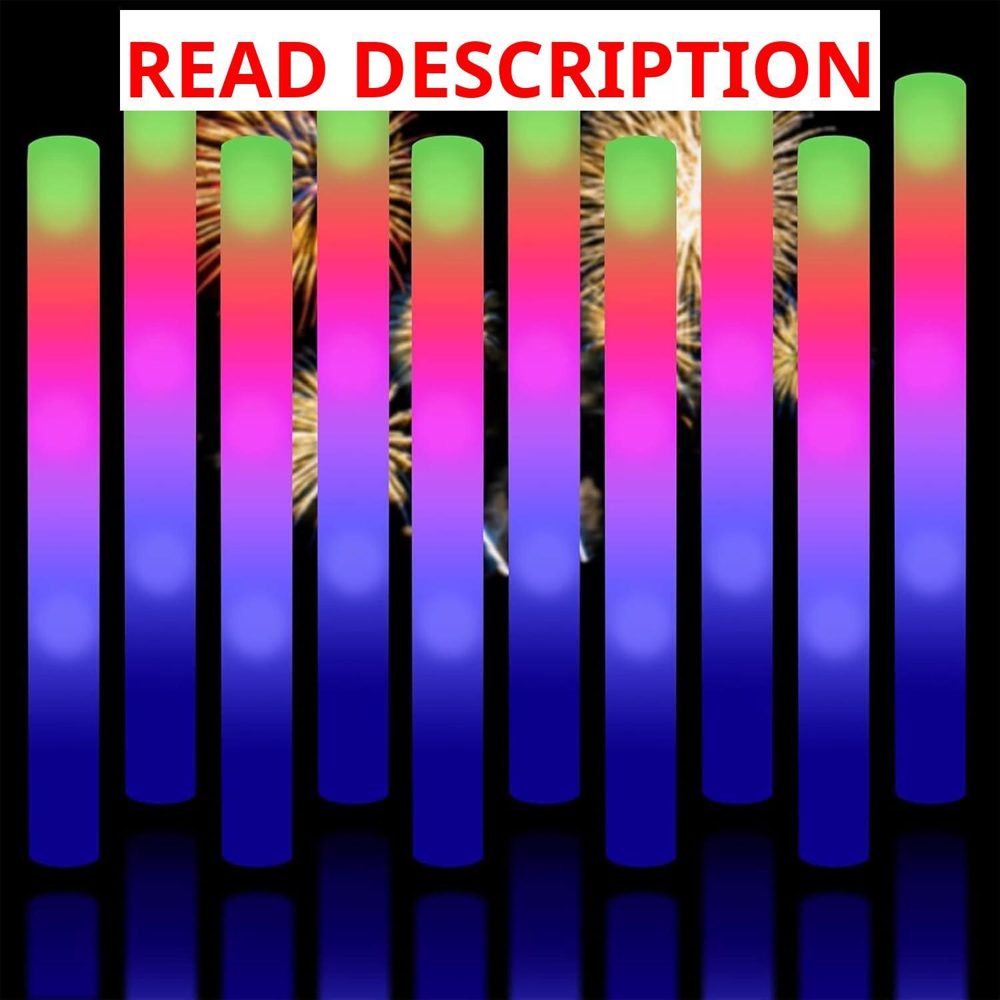 Taotuo Glow Sticks 20 Pack LED Foam Sticks