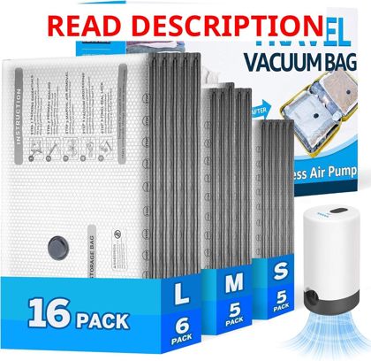 15+1 Vacuum Bags with Pump 3 Sizes