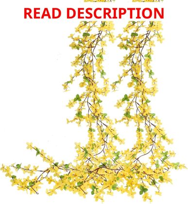 Forsythia Flower Garland 23.6ft Decor