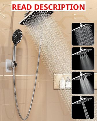 Veken 5-Mode Rain Shower Head w/ Handheld